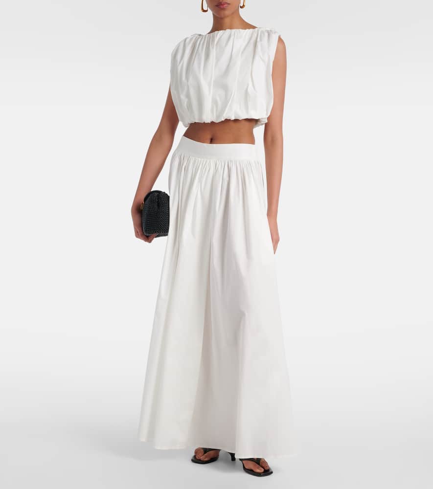 Inamorata cotton-blend crop top