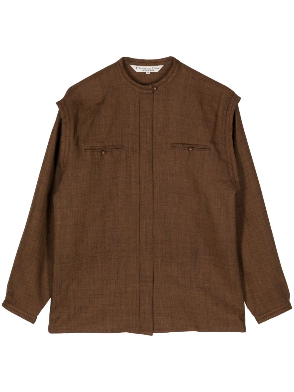 Long-sleeve cotton shirt - Brown