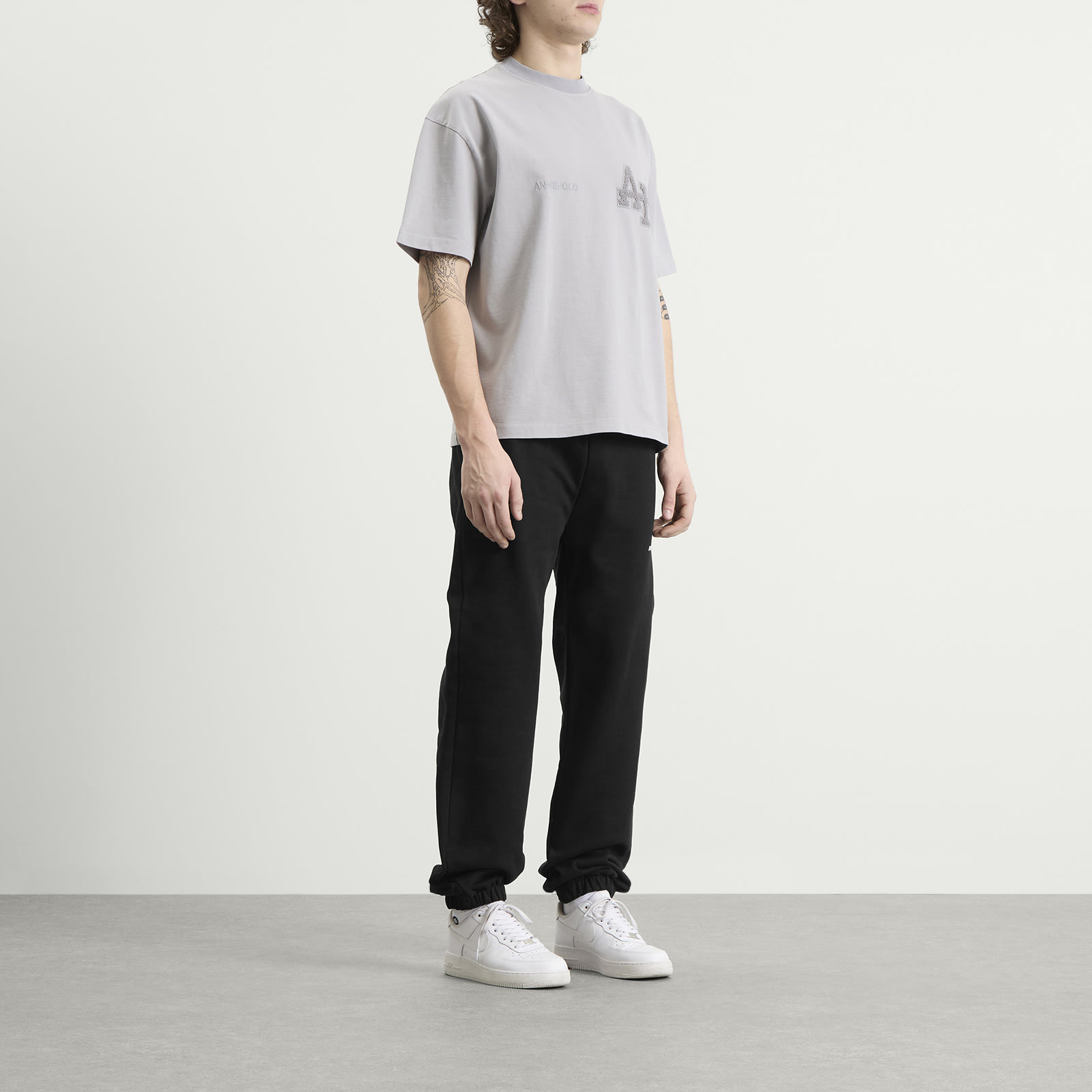 Men's College T-Shirt Washed Grey