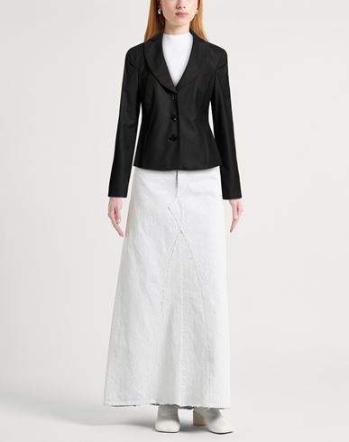 Woman Blazer Black Size 2 Polyester, Viscose, Elastane