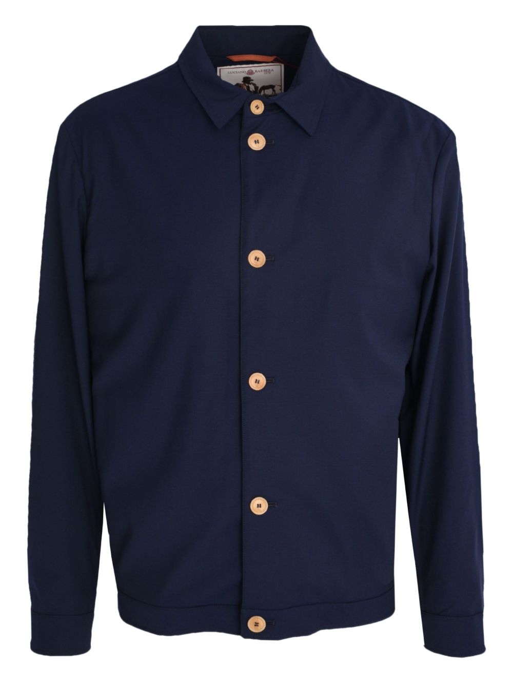 Button-fastening shirt jacket - Blue
