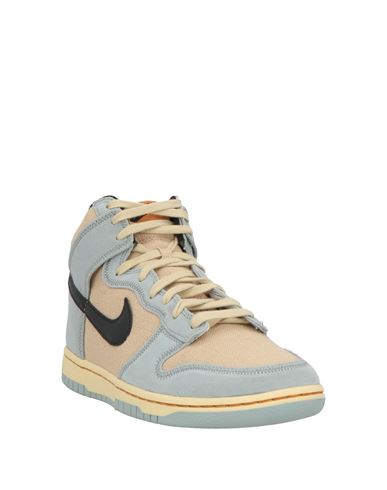 Man Sneakers Beige Size 6 Leather, Textile fibers