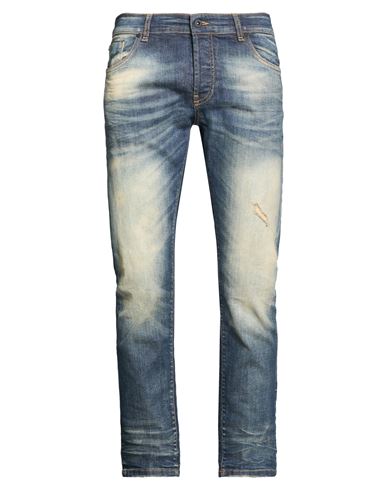 Man Jeans Blue Size 33 Cotton, Elastane