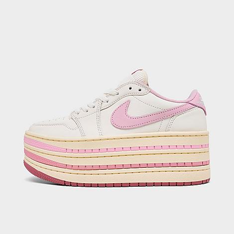 Women's Air 1 Low Triple Stack Casual Shoes in Pale Ivory/Iced Carmine/Muslin