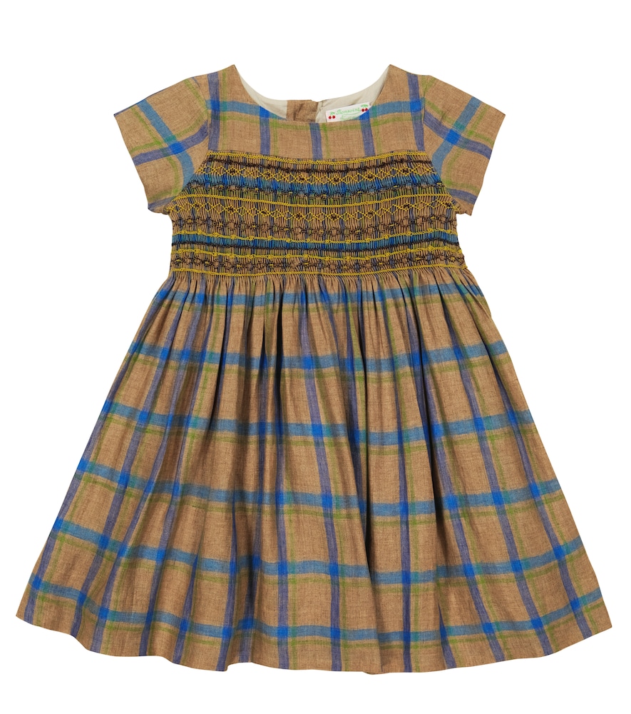 Duchesse checked linen dress