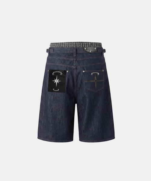 075 Boxer Layered Bermuda Shorts