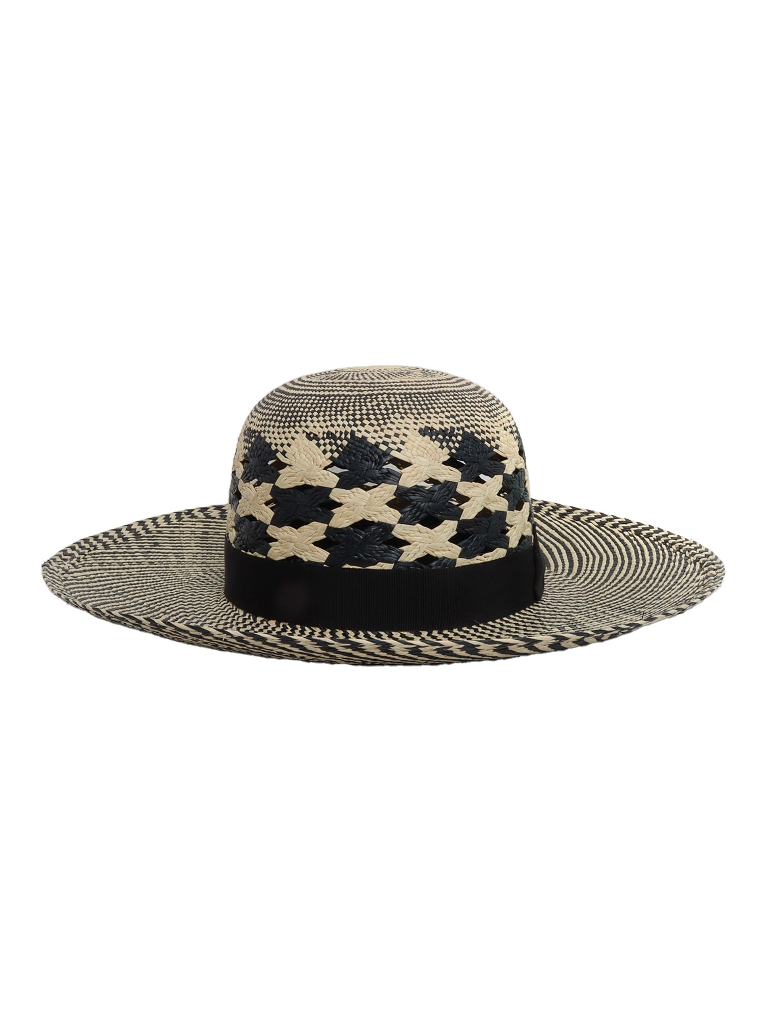 Patterned Panama Hat