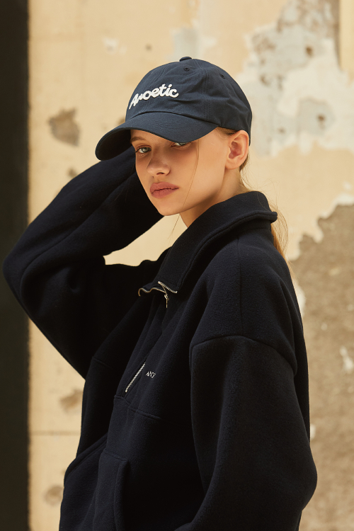LETTERING BALL CAP_NAVY