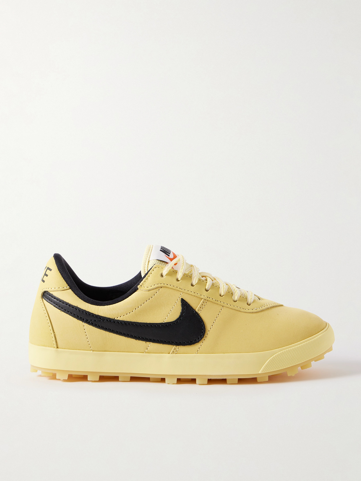 Astrograbber Leather-trimmed Nubuck Sneakers - Yellow