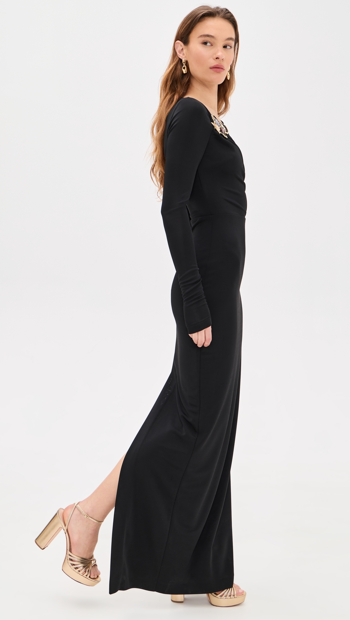 Nala Long Sleeve Maxi Dress Black