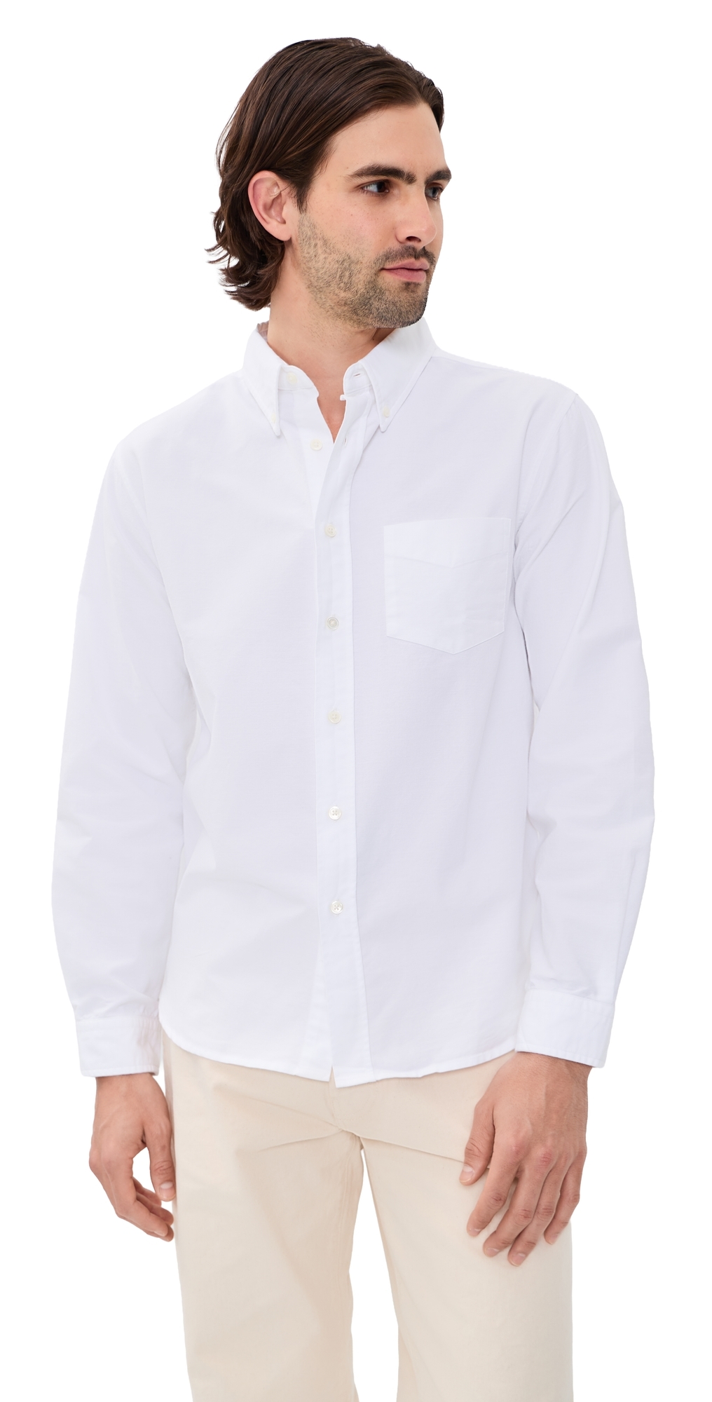 Beefy Cotton Oxford Shirt White