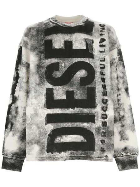 Diesel S-Bunt-Bisc Logo Printed Crewneck Sweatshirt