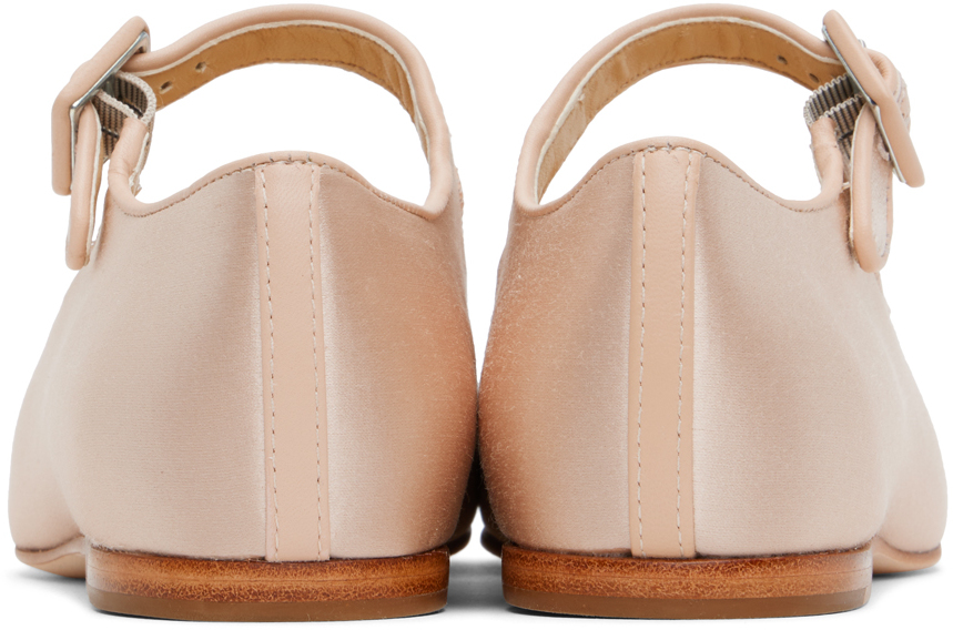 Sandy Liang Pink Mary Jane Pointe Ballerina Flats