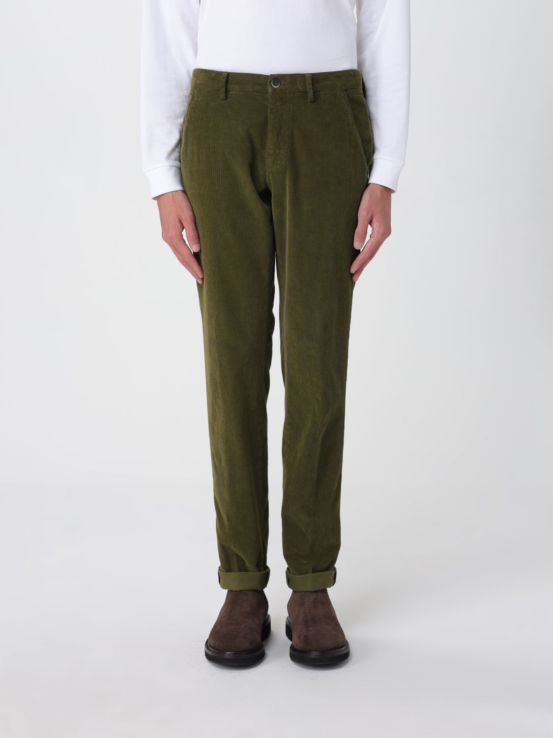 Pants Men color Green