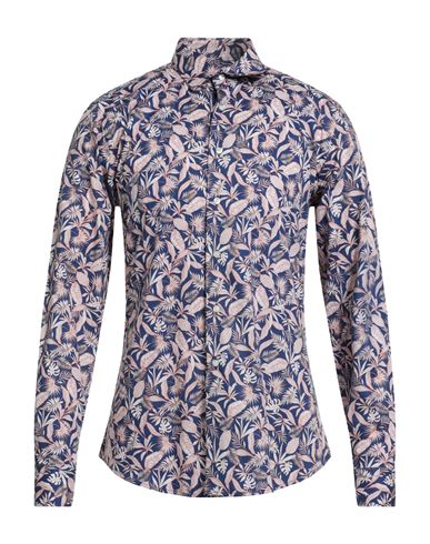 Man Shirt Blue Size 16 Cotton, Elastane