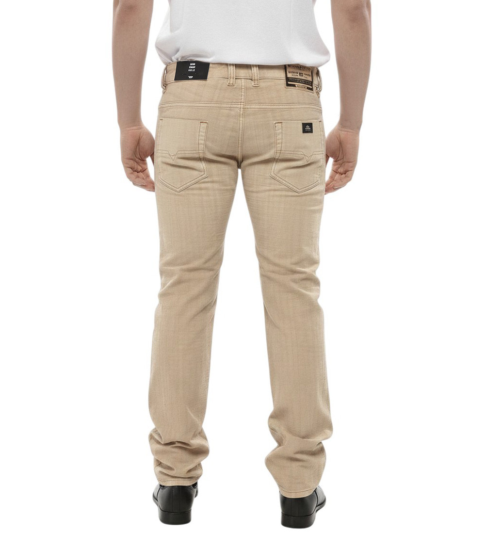 Beige Mid Rise Jeans