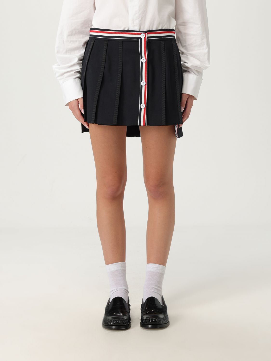 Pleated mini skirt - Black