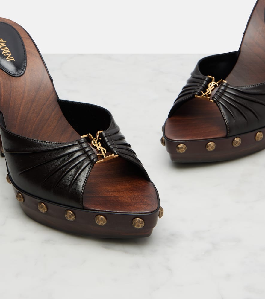 Babylone 90 studded leather mules