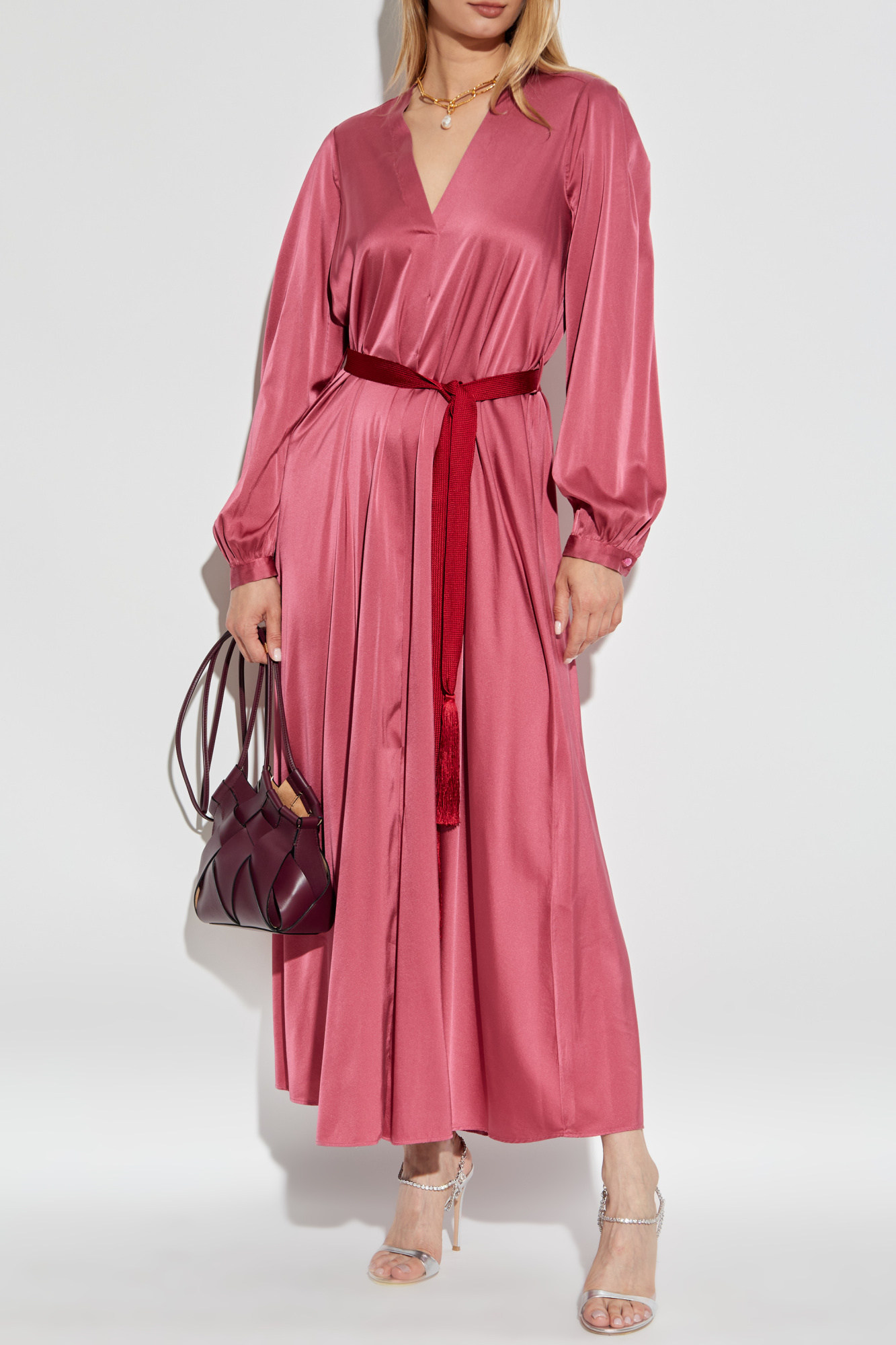 Silk Dress, Women's, Pink