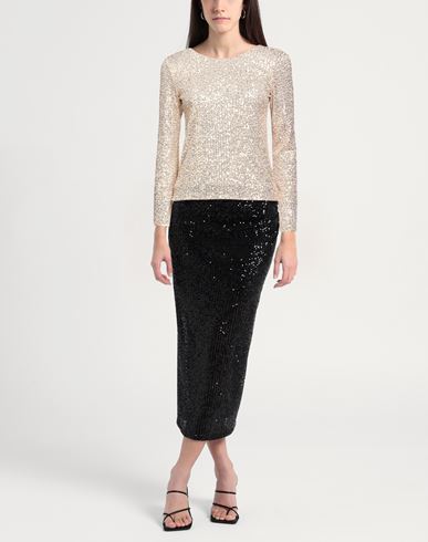 Woman Top Gold Size 6 Polyester, Elastane