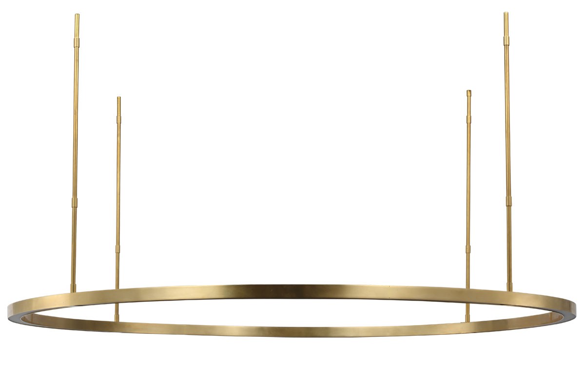 Hand Rubbed Antique Brass LED Chandelier from the Stagger Collection