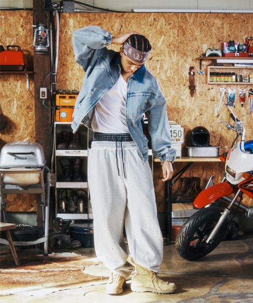 DESTROYED DENIM ZIPUP JACKET LIGHT BLUE