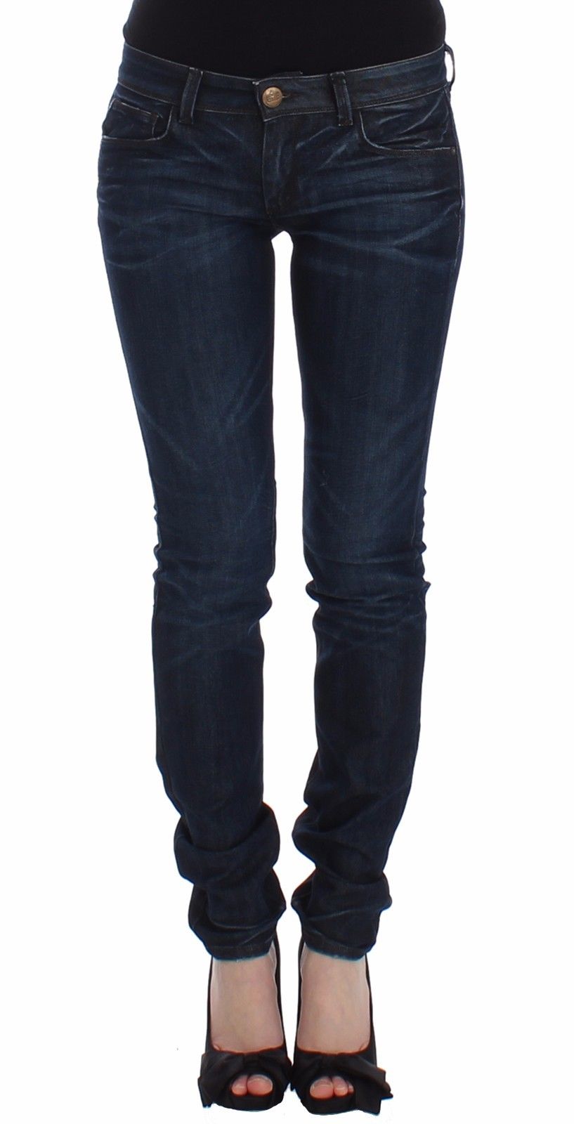 Stretch Cotton Jeans — Navy