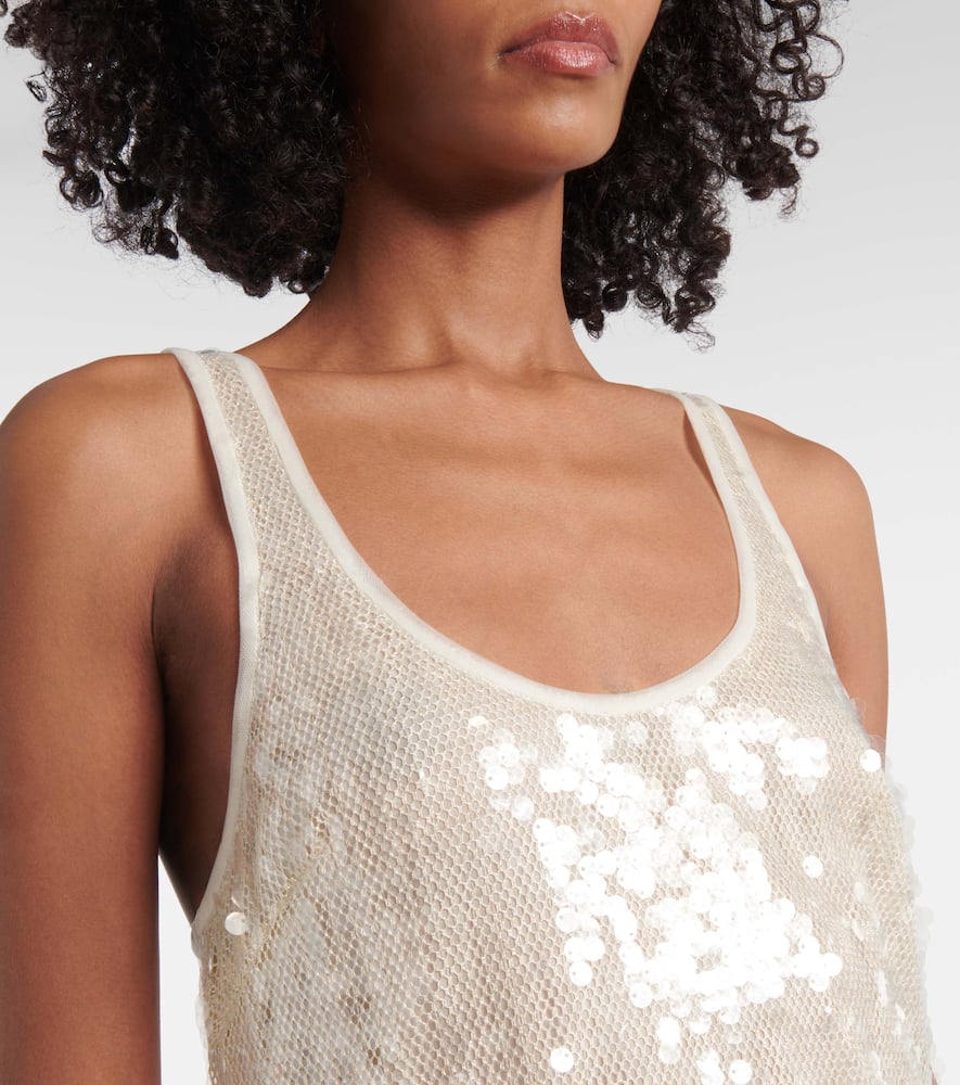 Stella McCartney Sheer sequined maxi dress