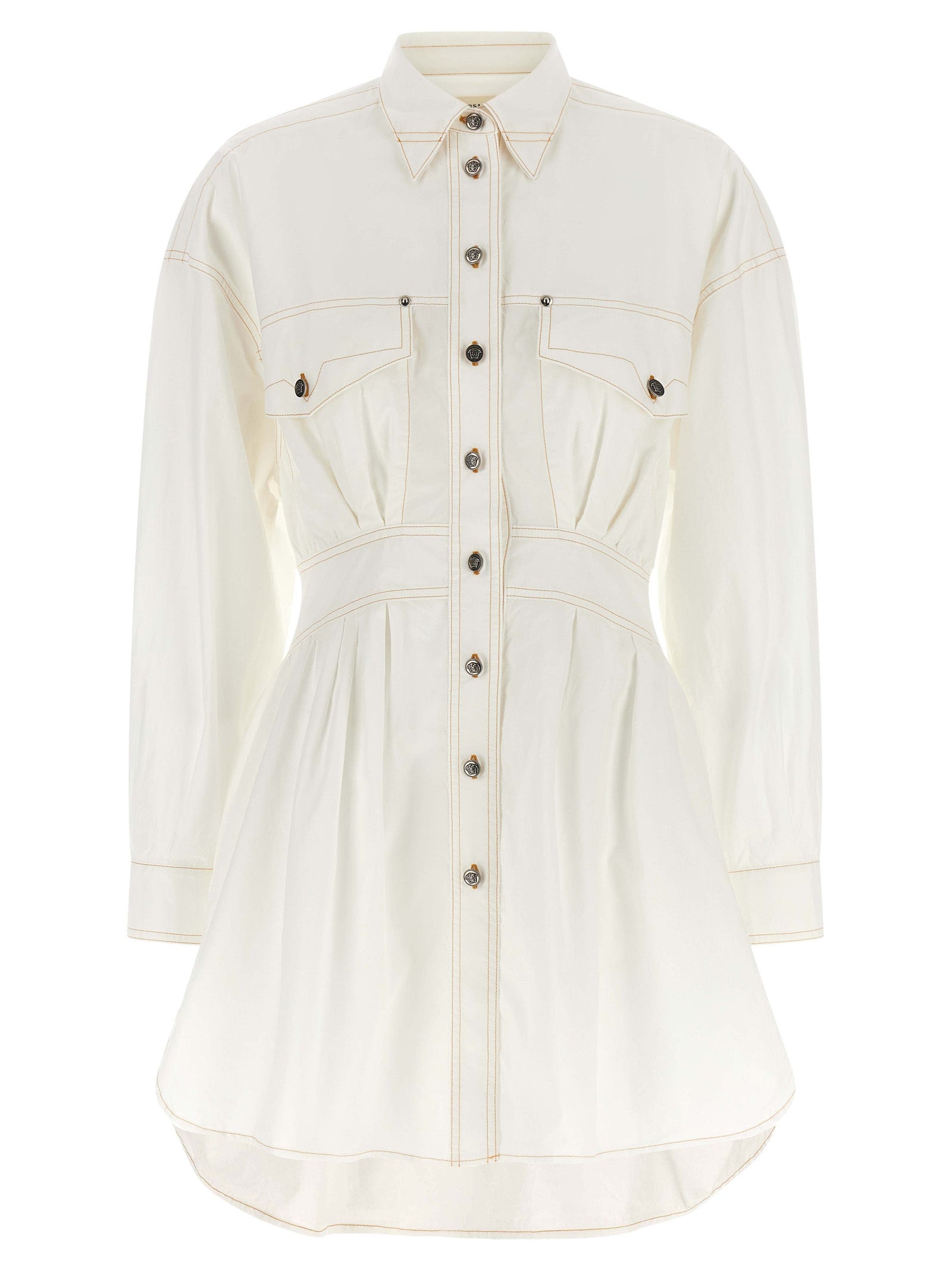 Cotton Poplin Shirt Dress — White