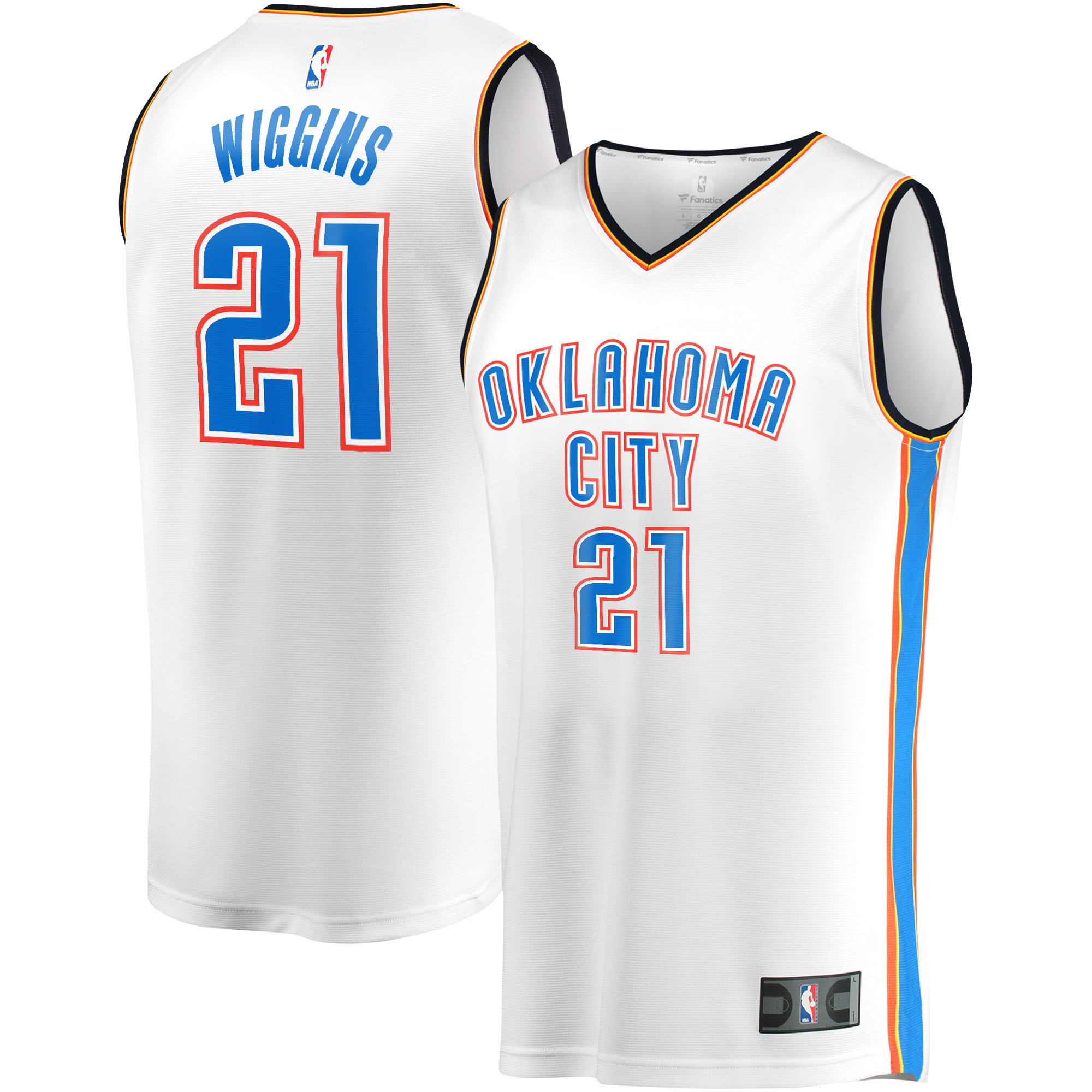 Youth Aaron Wiggins White Oklahoma City Thunder Fast Break Player Jersey