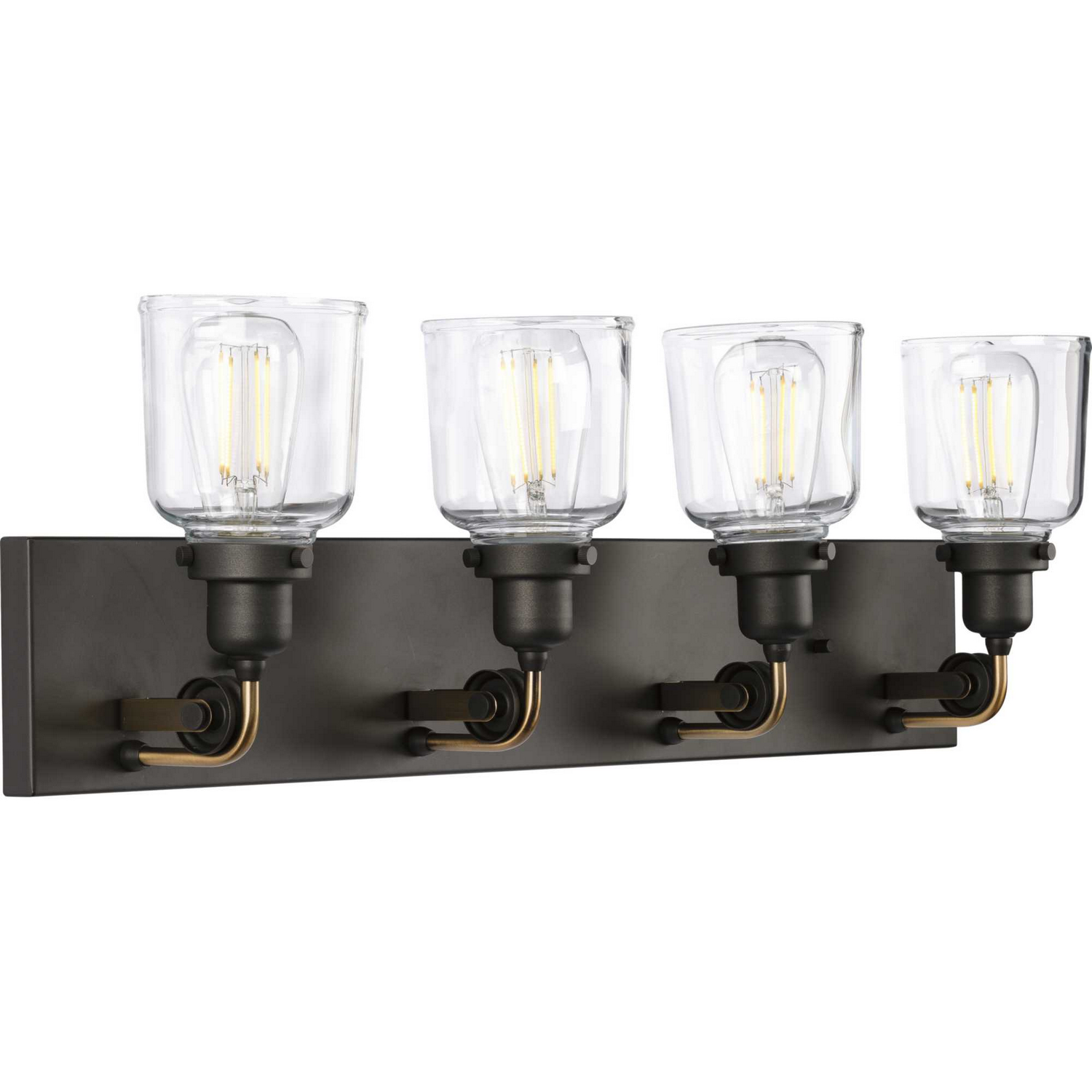 Graphite Four Light Bath & Vanity from the Rushton Collection