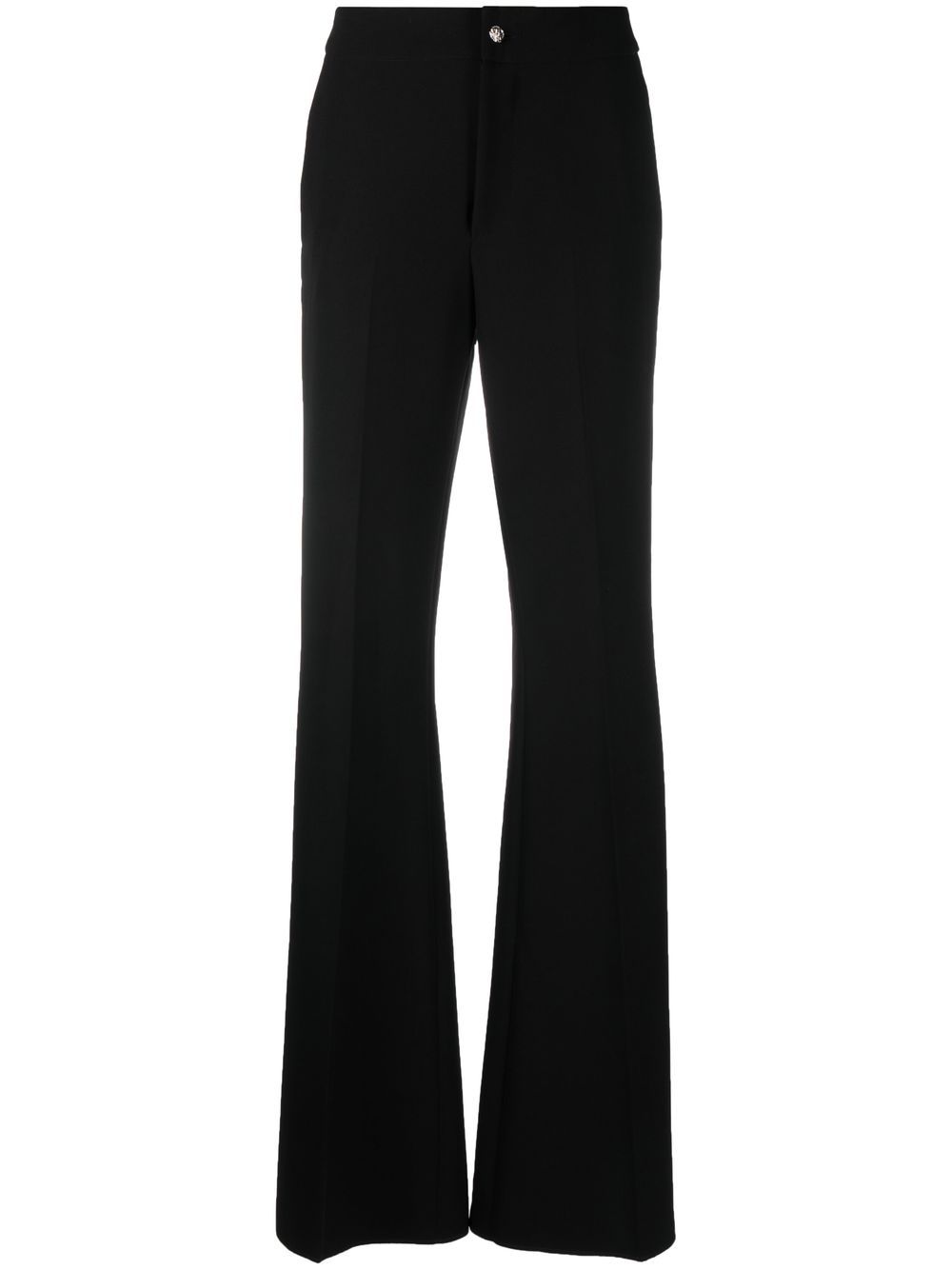 Mid-rise flared trousers - White