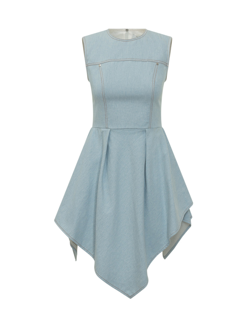 MSGM - sleeveless dress asymmetric hem seam detailing