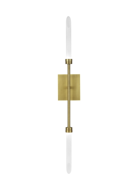 Aged Brass LED Wall Sconce from the Spur Collection