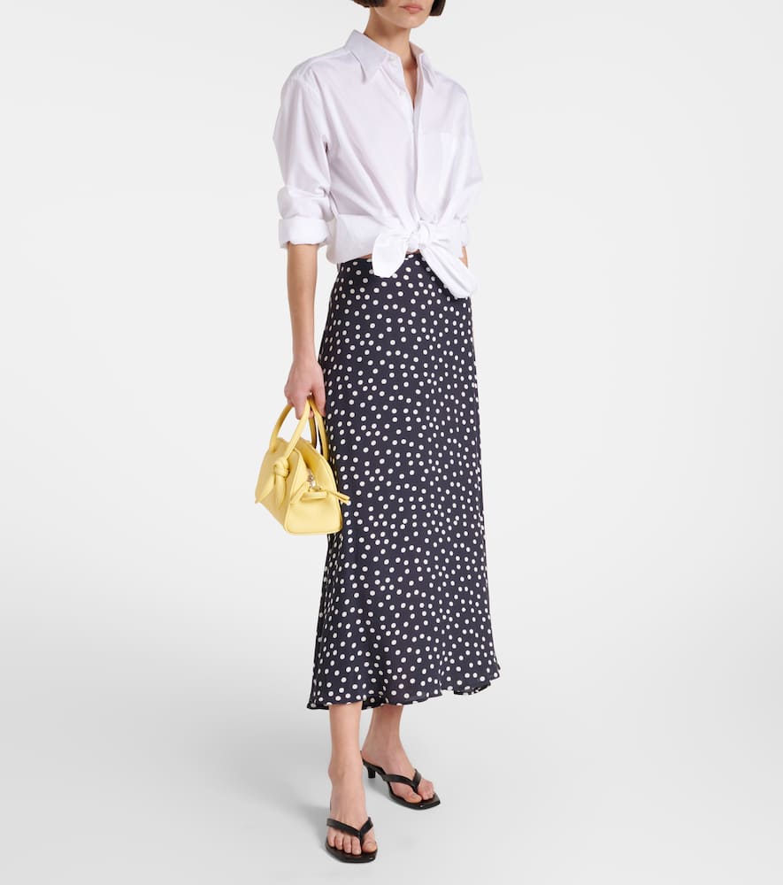 Areza polka-dot midi skirt