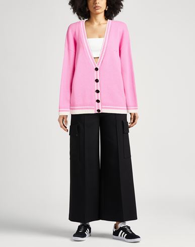 Woman Cardigan Pink Size L Wool, Cashmere