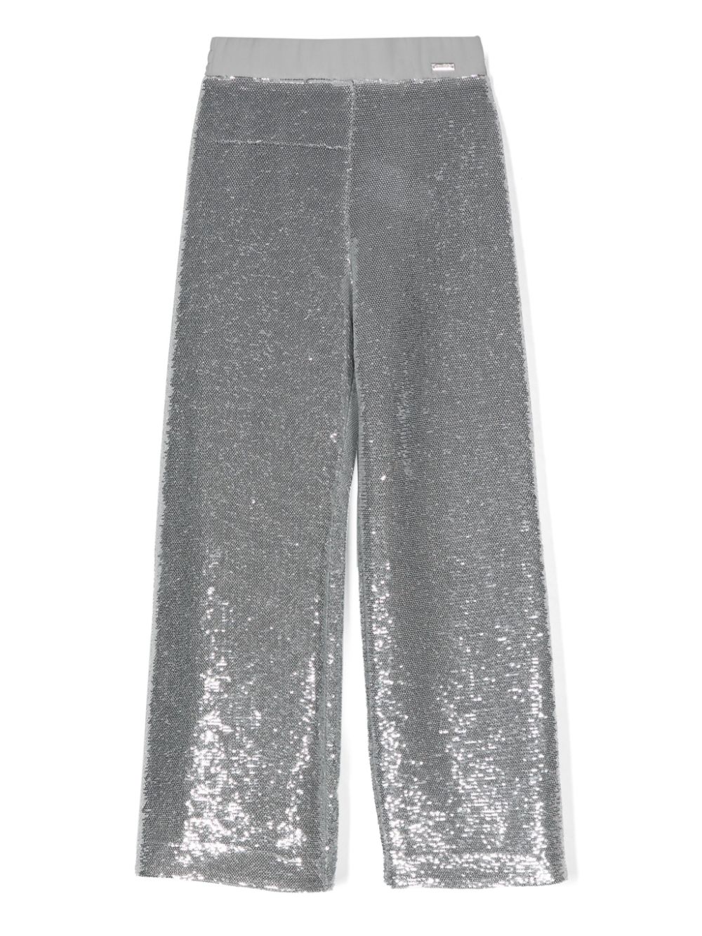 Sequin-embellished trousers - Silver