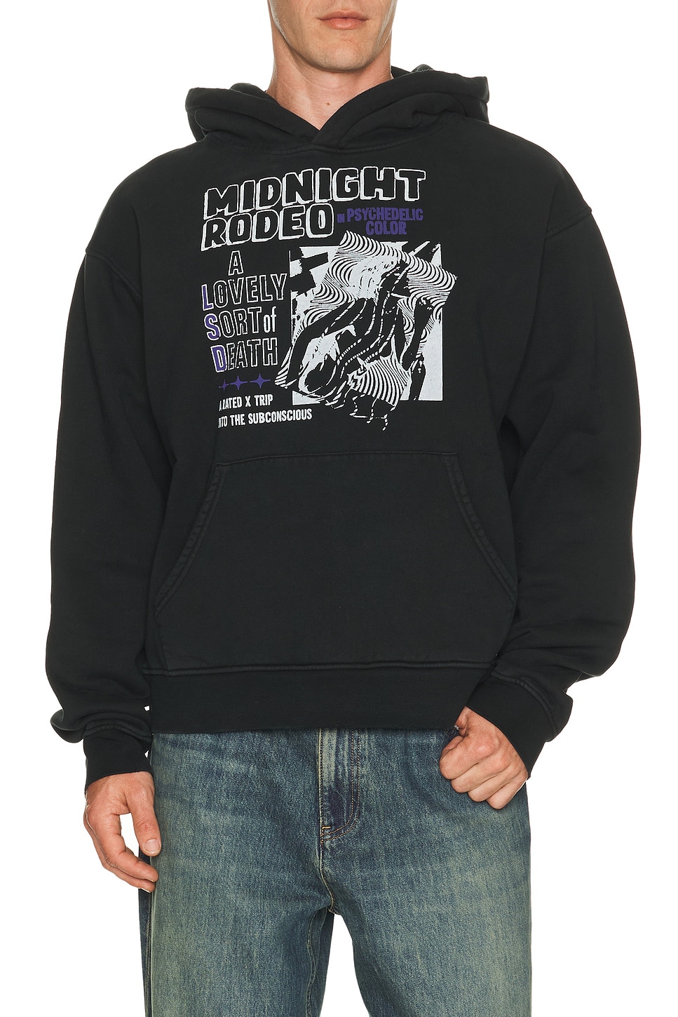 Midnight Rodeo American Exxtasy Hoodie in Black - Black. L also in M, XL/1X, XXL/2X