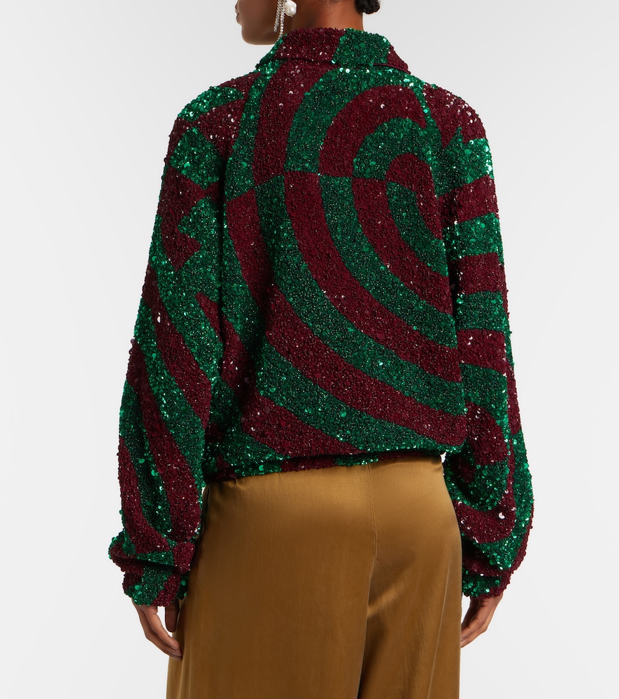 Sequined blouson jacket