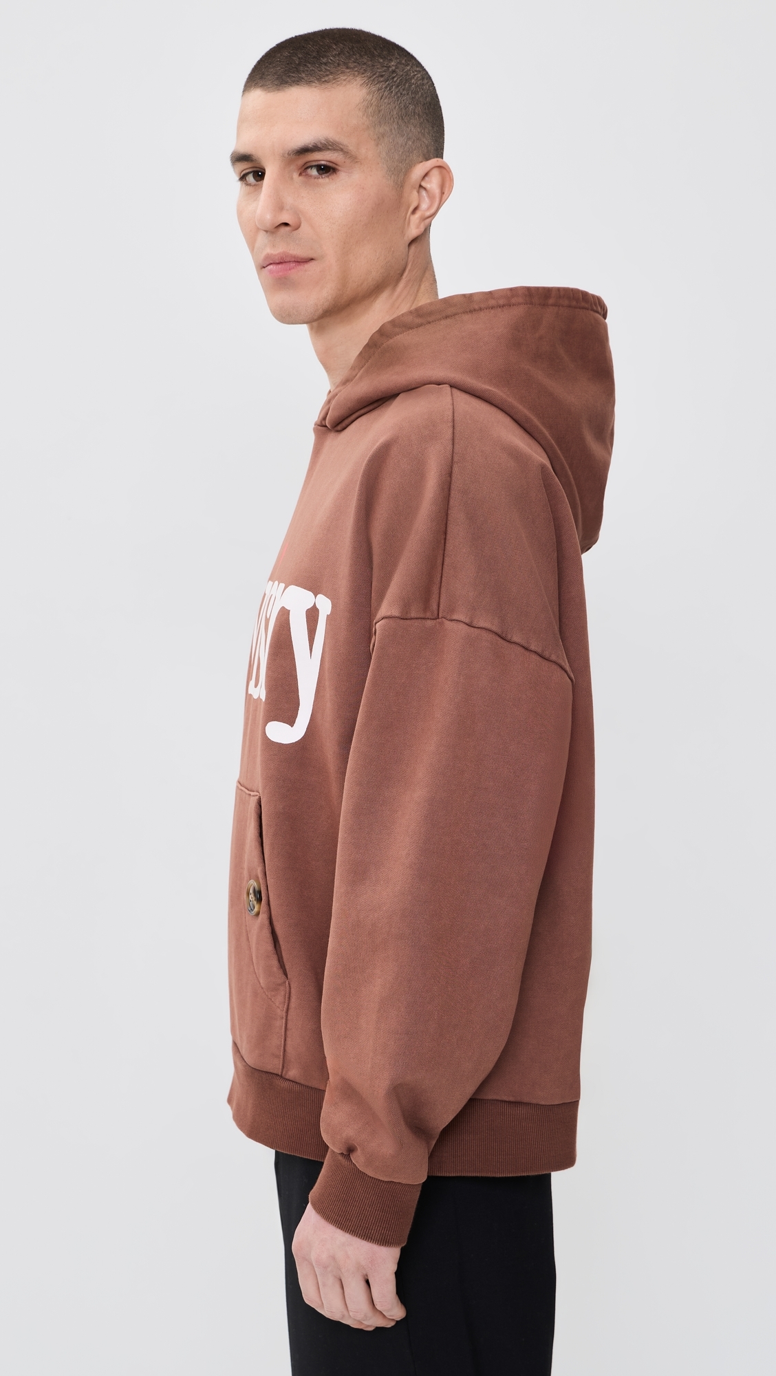 Dot Logo Hoodie Brown