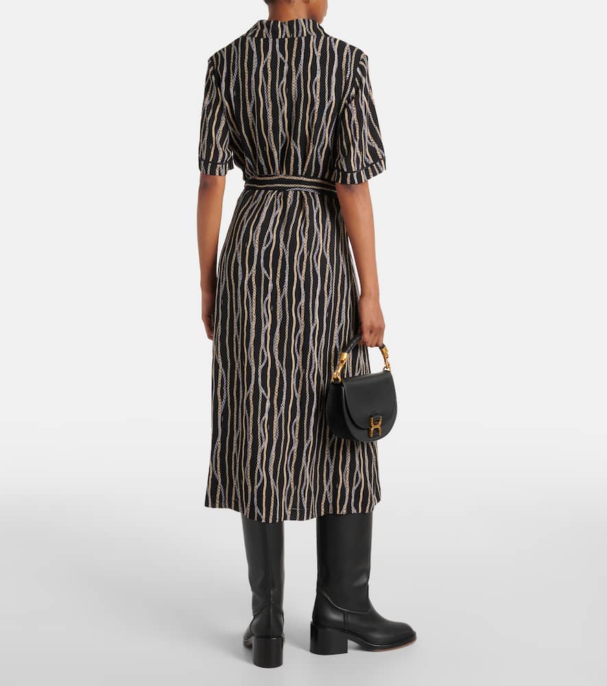 Chloé Printed silk sablé shirt dress