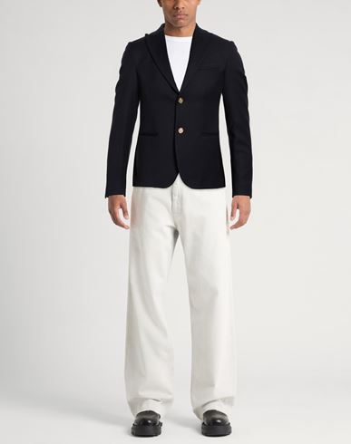 Man Blazer Midnight blue Size 44 Polyester, Viscose, Elastane