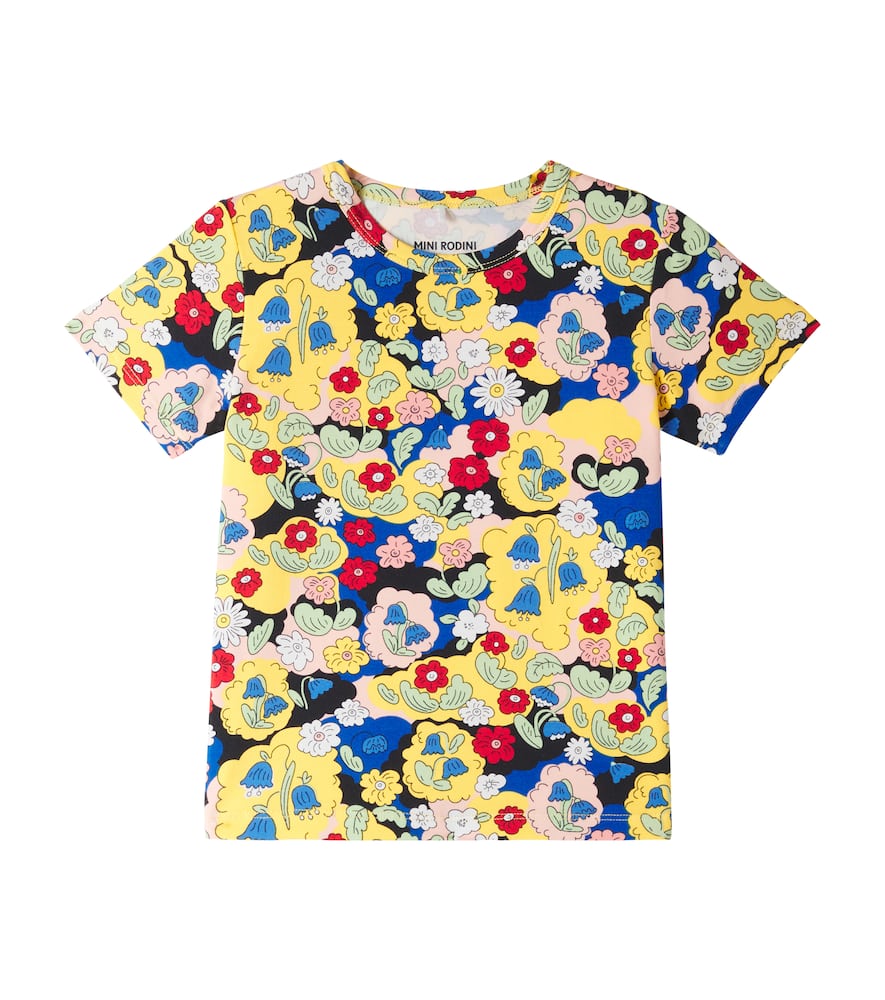 Mini Rodini Floral cotton-blend T-shirt