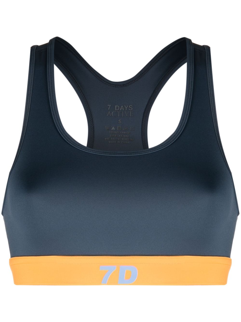 KK logo-print sports bra - Blue
