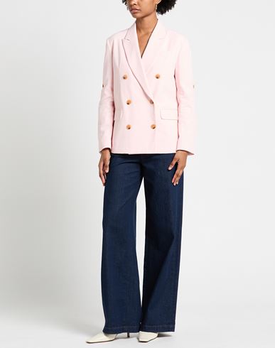 Woman Blazer Light pink Size 4 Cotton