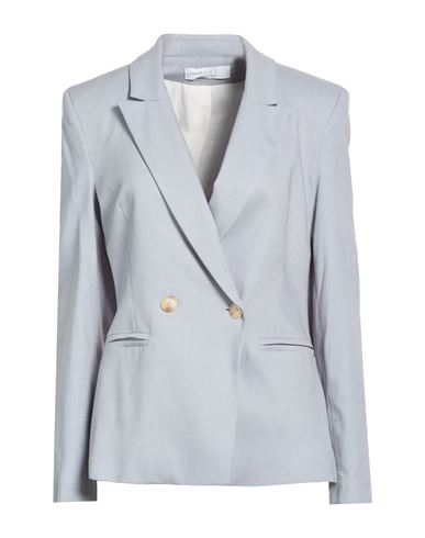 Woman Blazer Sky blue Size 6 Viscose, Linen, Cotton, Elastane