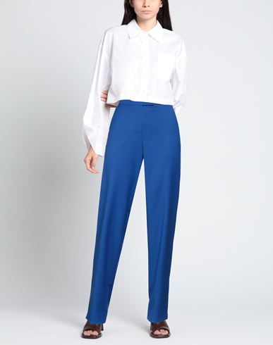 Woman Pants Bright blue Size 6 Polyester, Viscose, Elastane