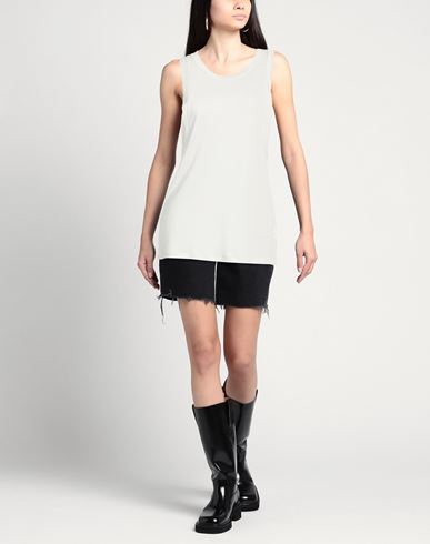 Woman Top Off white Size L Viscose, Modal, Silk