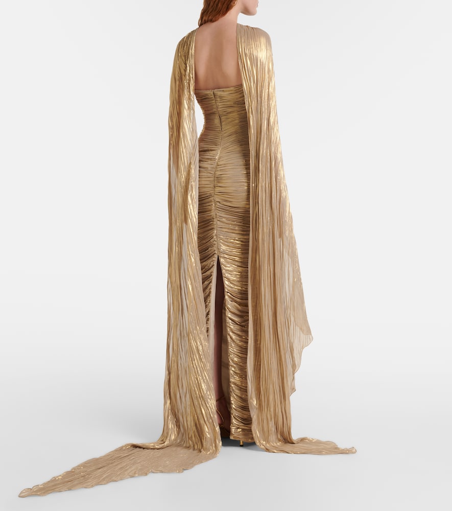 Ruched bustier gown
