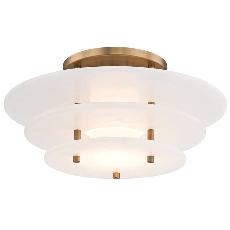 Gatsby 16" Ceiling Light in Aged Bra